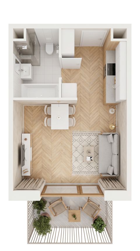 Plan 1 pok. 26m²