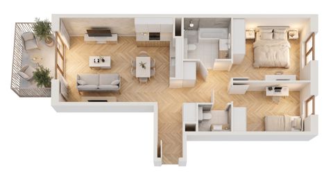 Plan 3 pok. 66m²