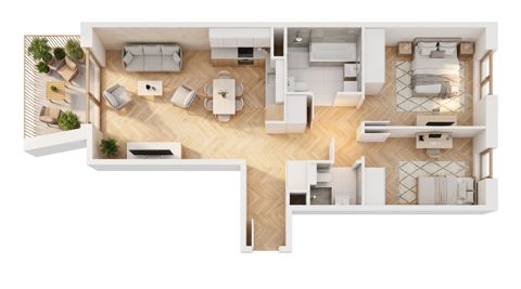 Plan 3 pok. 66m²