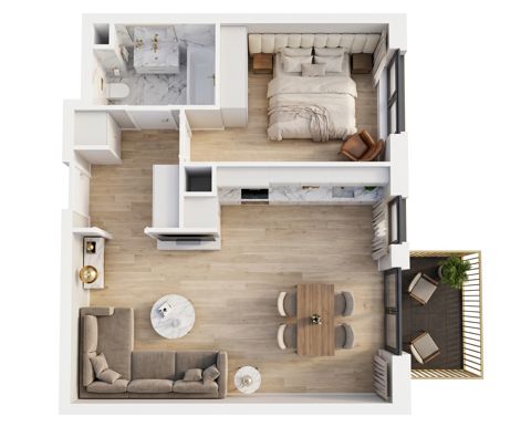 Plan 2 pok. 43m²