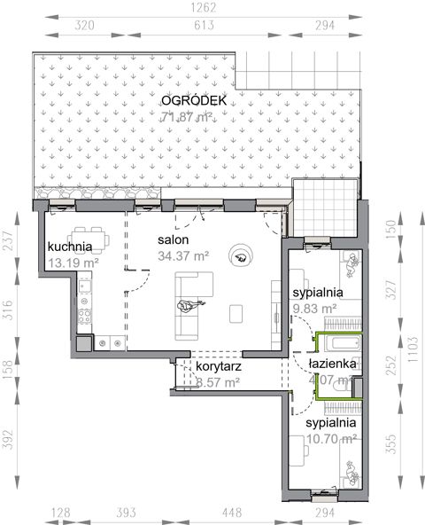 Plan 3 pok. 81m²