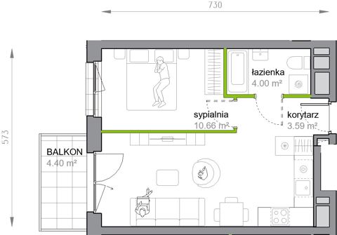 Plan 2 pok. 39m²