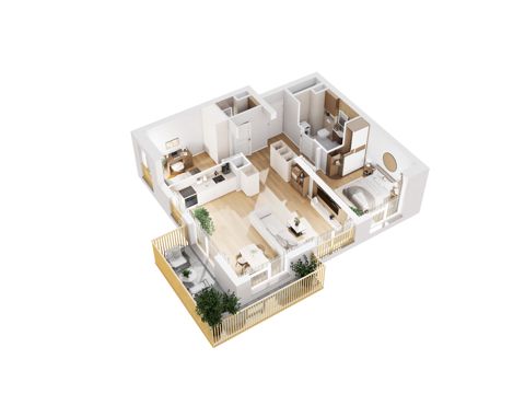 Plan 3 pok. 64m²
