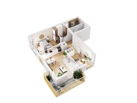 Plan 3 pok. 58m²