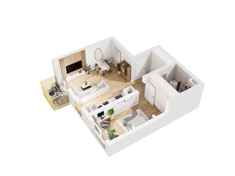 Plan 2 pok. 52m²