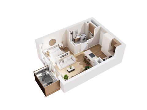 Plan 1 pok. 33m²