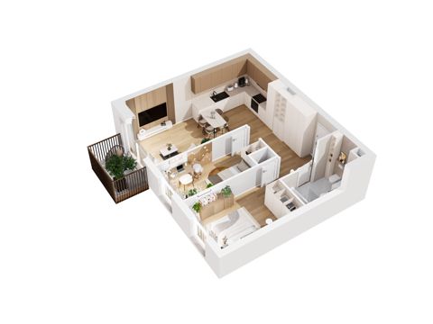 Plan 3 pok. 54m²
