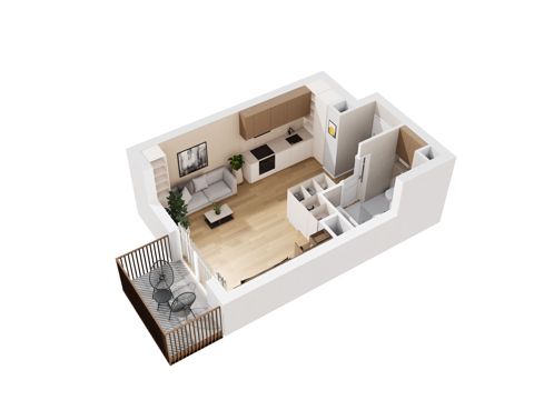 Plan 1 pok. 29m²
