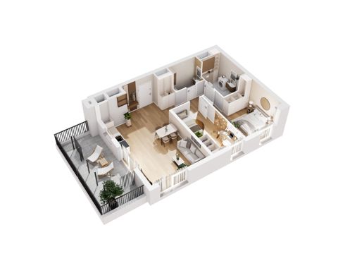 Plan 3 pok. 61m²