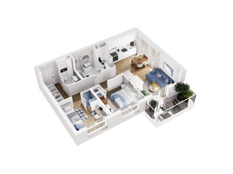 Plan 3 pok. 64m²
