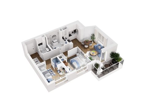 Plan 3 pok. 61m²