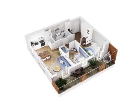 Plan 3 pok. 52m²