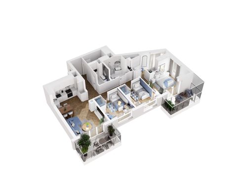 Plan 4 pok. 85m²