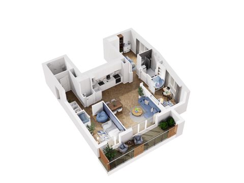 Plan 4 pok. 77m²