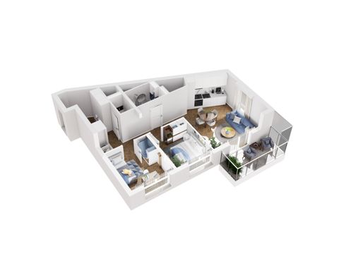 Plan 3 pok. 58m²