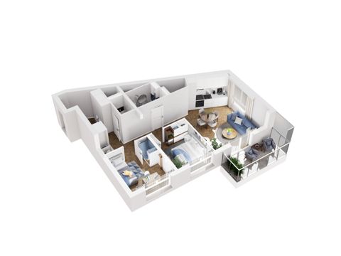 Plan 3 pok. 58m²