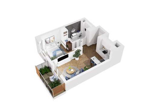 Plan 2 pok. 43m²