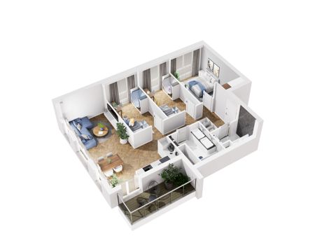 Plan 4 pok. 74m²