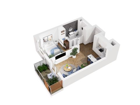 Plan 2 pok. 43m²