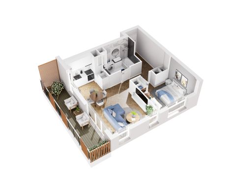 Plan 2 pok. 46m²