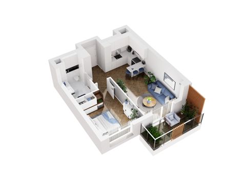Plan 2 pok. 43m²