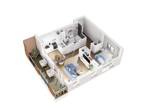 Plan 2 pok. 46m²