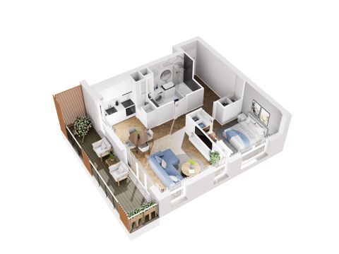 Plan 2 pok. 47m²