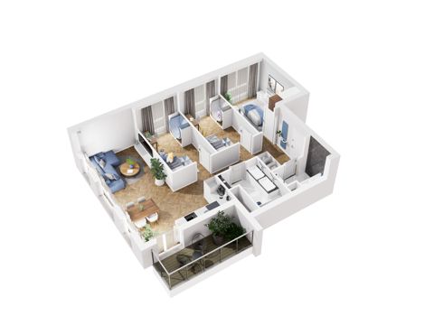 Plan 4 pok. 73m²