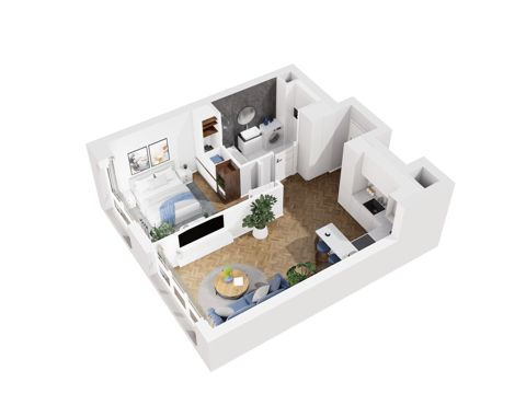 Plan 2 pok. 43m²
