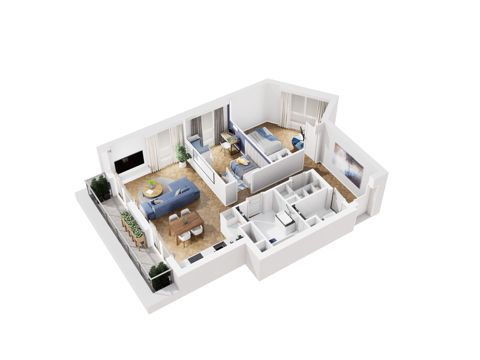 Plan 3 pok. 70m²