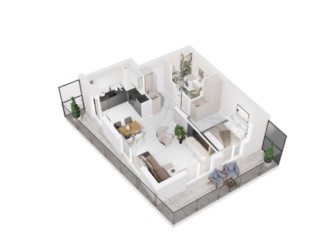 Plan 2 pok. 46m²