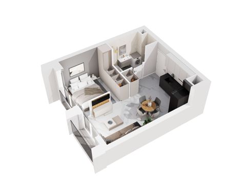 Plan 1 pok. 34m²
