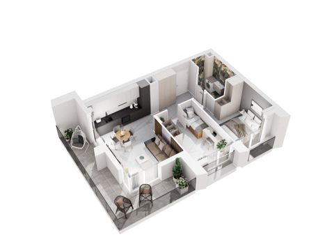 Plan 3 pok. 50m²