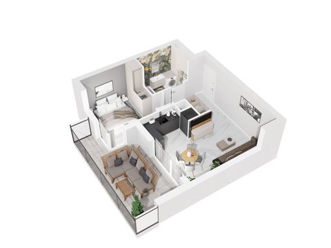 Plan 2 pok. 36m²
