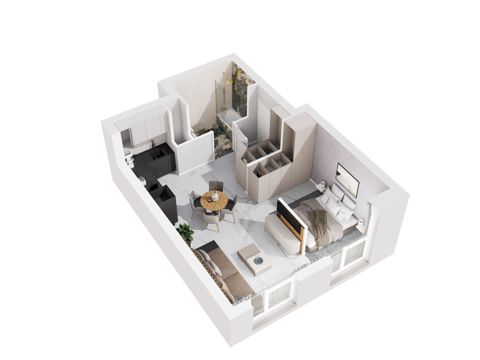 Plan 1 pok. 37m²