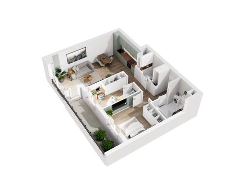 Plan 3 pok. 60m²