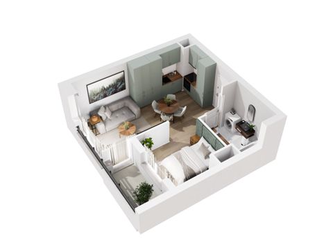 Plan 1 pok. 32m²