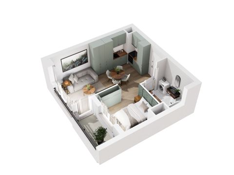 Plan 1 pok. 33m²