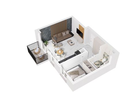 Plan 2 pok. 45m²