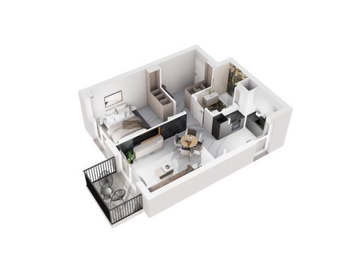 Plan 2 pok. 43m²