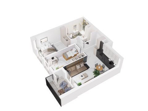 Plan 3 pok. 61m²