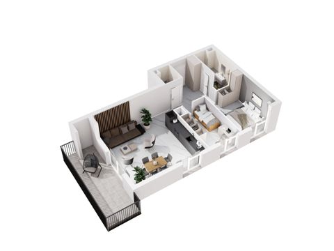Plan 3 pok. 65m²