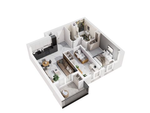 Plan 3 pok. 61m²