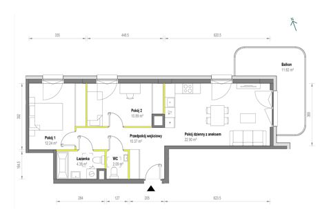 Plan 3 pok. 63m²