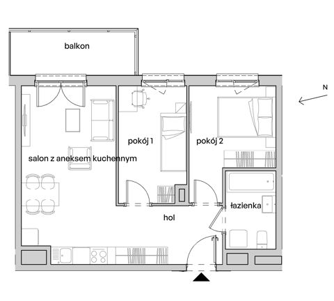 Plan 3 pok. 51m²