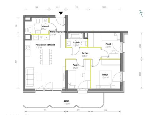 Plan 4 pok. 72m²