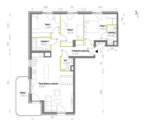 Plan 4 pok. 96m²