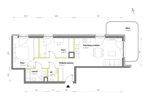 Plan 3 pok. 63m²