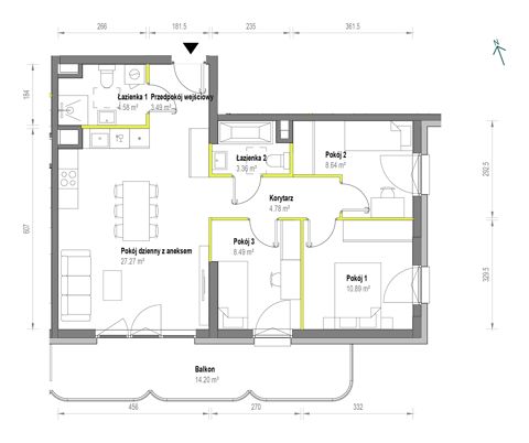 Plan 4 pok. 72m²