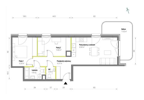 Plan 3 pok. 63m²